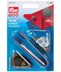 Boutons pression Anorak sans couture plat 20 mm brunis - Prym Bruni mat
