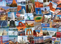 Puzzle 1000 pièces - Globetrotter USA - Eurographics