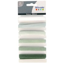 6 rubans velours vert - 1 cm X 1 m - 
Misty winter