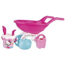 Brouette garnie de plage hello kitty avec 6 accessoires - androni - jouets de sable