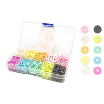 MégaCréa DIY - Perles plates Heishi 10 Couleurs pastel 1 500 pièces