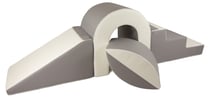 Set de blocs en mousse 4 éléments avec petit pont blanc, gris - Velinda