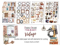 8 papiers motifs à découper scrapbooking FABRIkA DECORU VINTAGE 006