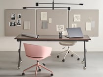 Bureau Pliant Marron Foncé et Noir Structure en Métal Rectangulaire à Roulettes Mobile 180 x 60 cm Style Moderne