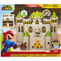 Coffret deluxe grand chateau de bowser 2 niveaux avec sons - figurine nintendo articule - super mario jakks