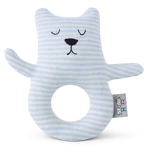 Hochet bébé en coton tricoté, Ourson