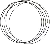 5 COLLIERS TOUR de COU noir semi rigide fermoir a vis - creation bijoux perles