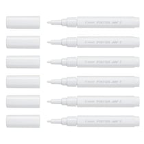 Lot de 6 Marqueurs à pigment PINTOR pointe ogive fine blanc PILOT