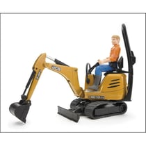 JCB - Micro Pelle 8010 CTS et ouvrier de la construction
