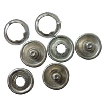 Graine Créative - Boutons pression argenté Ø 10mm 50 pièces