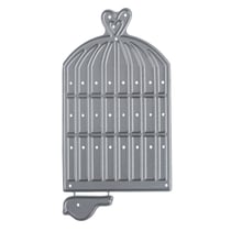 Pochoir à découper: Cage p. oiseau, 1,4x1,9cm + 7,6x4,5cm, 2 pces