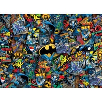 Puzzle impossible batman : jocker robin batmobile 1000 pieces - collection super heroes dc - clementoni 39575