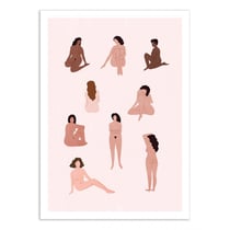 Affiche 30x40 cm - Naked ladies - Maja Tomljanovic