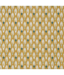 Tissu Pilam coton de 150 cm de largeur Ocre/paon Multicolore vendu par 50 cm