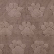 Tissu Fausse fourrure Misha patoune uni Taupe