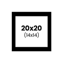 Passe-partout - Noir - 20x20cm - Photo 14x14cm - Pour cadre - Encadrement
