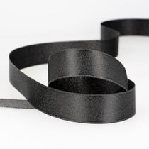 Disquette 25m Satin scintillant Noir/argent