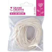 Graine Créative - Mèche à Bougie sans Paraffine Bobine de 10m