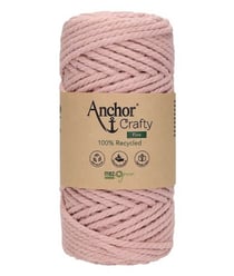 Corde de Coton Recyclé Macramé Anchor Crafty Fine - 250gr - Anchor 115 Rose