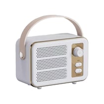 Mini Enceinte Bluetooth Retro HIFI Portable Son Stéréo Haute Fidélité Blanc YONIS