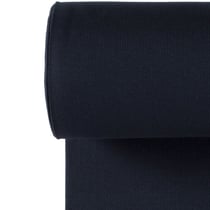 Tissu Bord côte uni Bleu marine foncé