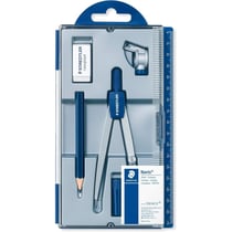 Compas - Scolaire - Coffret avec mine, attache-compas, gomme, crayon - Staedtler
