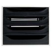 Module de classement Ecobox Office 4 tiroirs - Noir - Exacompta