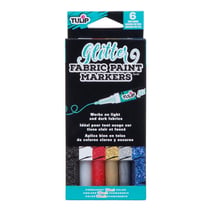 Feutres textiles opaques pointe ronde - Tulip - Multicolore - Glitter