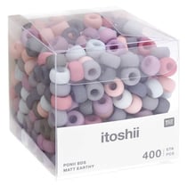 Itoshii pack 400 perles Ponii beads – couleur de la terre mat - Rico Design - Rouge
