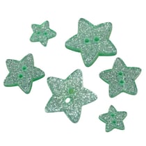 Bouton étoile pailletée vert d'eau