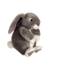 Peluche - Lapinou assis gris - 22 cm
