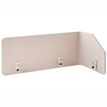 Séparateur de Bureau Beige en PET 120 x 60 x 50 cm Acoustique Pinces de Fixation en Acier