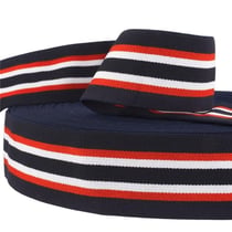 Bobine 22m Elastique bandes 45mm marine et noir - spécial caleçon homme