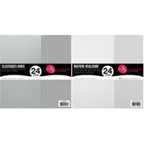 48 papiers Scrapbooking Calcaire + Gris - 300g/ m²