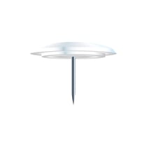 Boîte de 40 punaises - Hauteur de pointe 7mm - 10mm de diamètre - Blanc - Exacompta