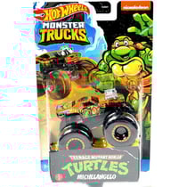 Hot wheels tortues ninja - monster trucks michelangelo - voiture - vehicule miniature - monster jam - tmnt - turtles - mattel hkm23