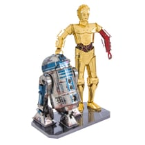 MetalEarth BOÎTE CADEAU: STAR WARS / R2-D2 & C-3PO 10.8x6x12.3cm, maquette 3D en métal avec 5.5 feuilles, en boîte cadeau, 14+