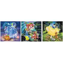 Puzzle blanche neige - cendrillon - ariel la petite sirene 3 x 49 pieces - ravensburger - 093397