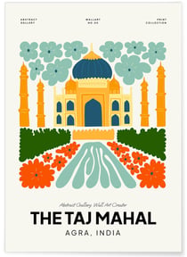 Affiche Inde Taj Mahal 2 | A3 : 29,7x42cm