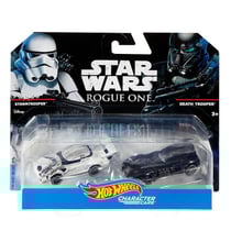 Pack de 2 vehicules star wars stormtrooper et death trooper - hot wheels rogue one - mattel - dxp95