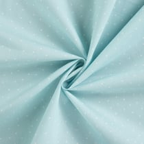 Tissu Coton imprimé Pois blancs Louis sur fond Bleu