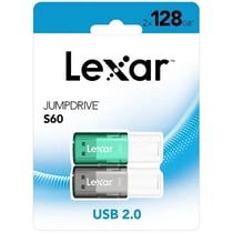 Pack 2 Clés Usb Lexar Jumpdrive S60 - 128Go - USB 2.0 - Plug and Play