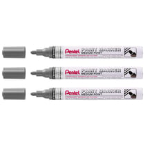 Marqueur peinture pointe moyenne - PENTEL - Noir nacré - Lot de 3