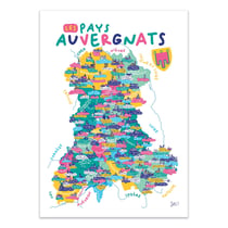 Affiche 50 x 70 cm -  Auvergne - Sté!