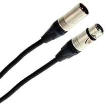 Plugger Elite Câble microphone XLR femelle / XLR mâle. Connecteurs Neutrik 3 broches. Enceinte, microphone, carte son, contrôleur DJ, table de mixage et autres. Longueur 3 m. Qualité Pro