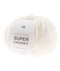 Laine à tricoter Essentials Super Chunky 50 gr - Rico Design 01 Blanc