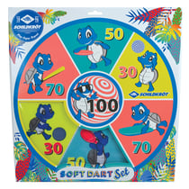 Jeu de fléchettes souples, cible velcro avec 2 x 3 boules