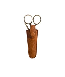 ETUI EN CUIR POUR CISEAUX - ESPOO - MUUD Whisky taille n°Largeur en haut :3,5 cm et Largeur en bas : 2 cm et Hauteur: 8 cm