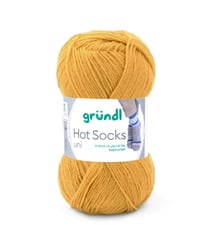 Laine à chaussettes à tricoter HOT SOCKS UNI - Grundl - certifiée Oeko-Tex 69 Jaune