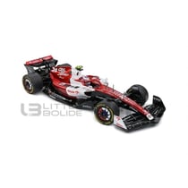 Voiture Miniature de Collection - SOLIDO - ALFA-ROMEO C42 - Canadian GP 2022 - 1/18 - Rouge/Blanc